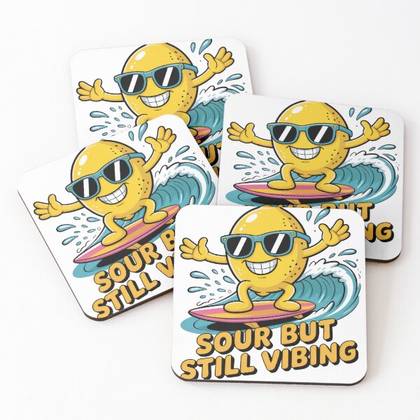 Item preview, Funny Surfing Lemon Design – Stay Sour Summer Vibes designed and sold by JA World - Art & Design.