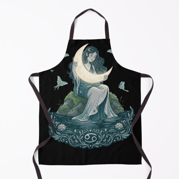 Item preview, Cancer Whimsigoth Zodiac Art — Dark Lunar Water Sign Astrology Design designed and sold by DriftingDoodle.