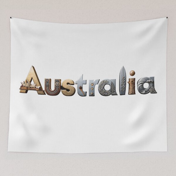 Item preview, Australia Iconic Typography Art designed and sold by VladisWorld.