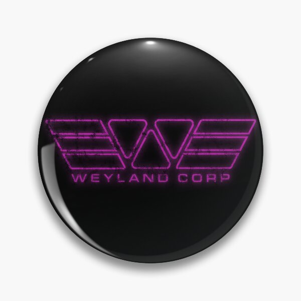 Item preview, Alien Weyland Corp Neon Purple Pink Logo Distressed designed and sold by Power Up Prints.