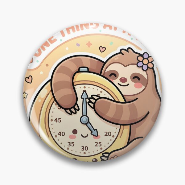 Item preview, Pomodoro Sloth Adhd Timer Reminder Sticker designed and sold by PuddlePixels.