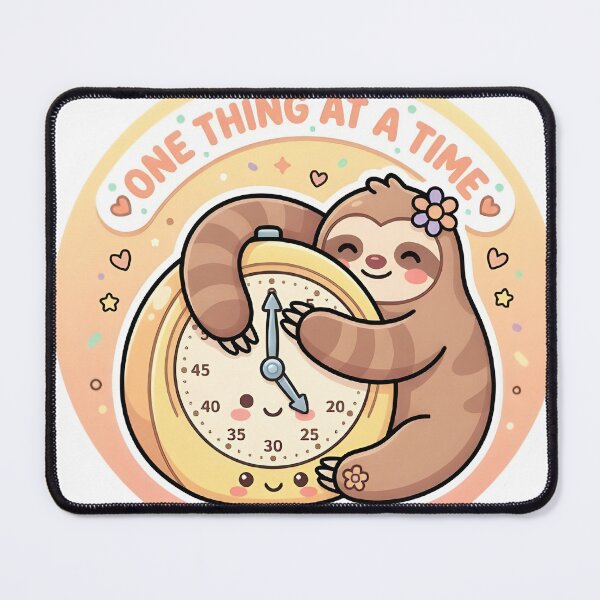 Item preview, Pomodoro Sloth Adhd Timer Reminder Sticker designed and sold by PuddlePixels.