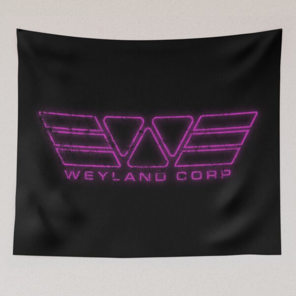 Item preview, Alien Weyland Corp Neon Purple Pink Logo Distressed designed and sold by Power Up Prints.