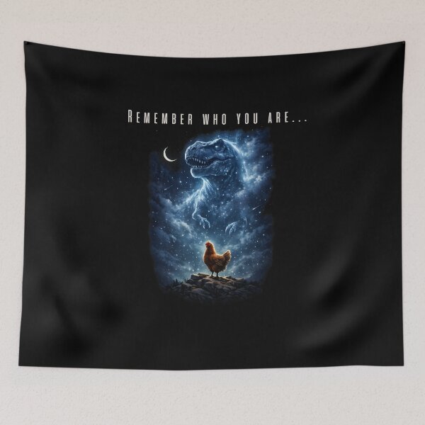Item preview, Remember Who You Are Funny Dinosaur Chicken Meme designed and sold by LunaMagicStudio.