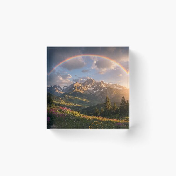Item preview, Rainbow over Valley of Mountains designed and sold by JuViRo.