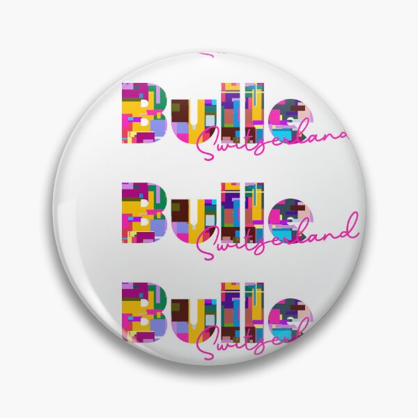 Item preview, Bulle, Switzerland, Vibrant Abstract City Typography Art designed and sold by Wanderful-roads.