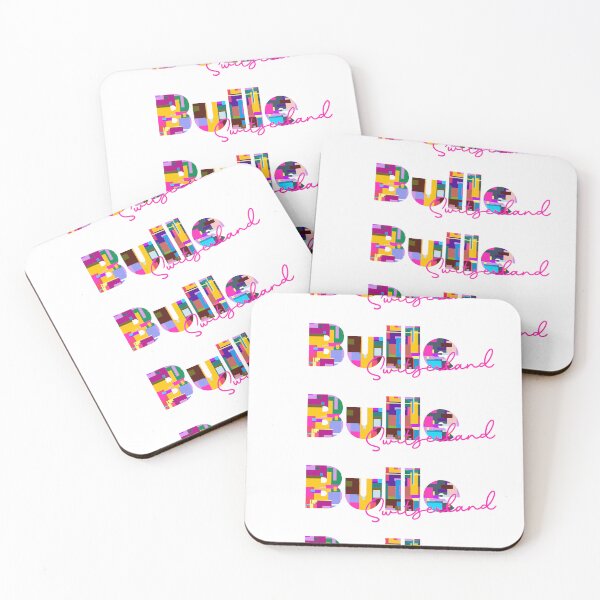 Item preview, Bulle, Switzerland, Vibrant Abstract City Typography Art designed and sold by Wanderful-roads.