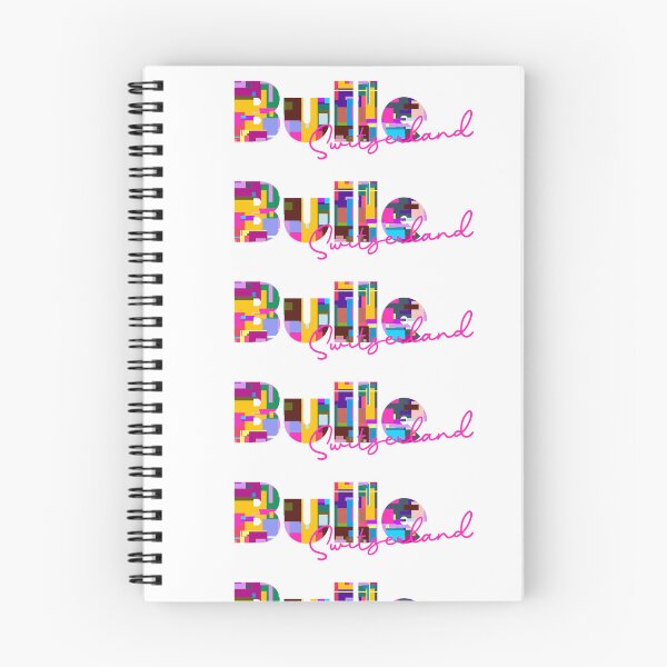 Item preview, Bulle, Switzerland, Vibrant Abstract City Typography Art designed and sold by Wanderful-roads.