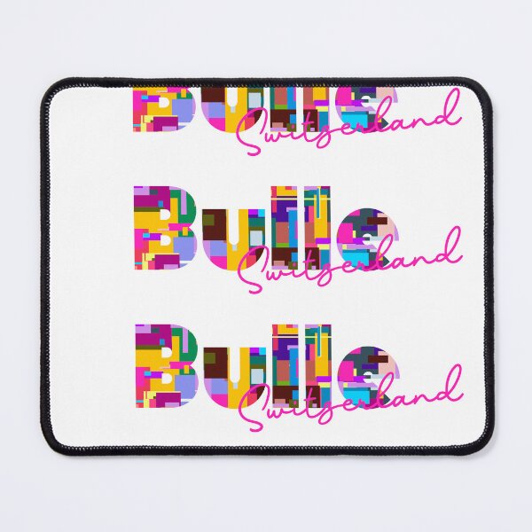 Item preview, Bulle, Switzerland, Vibrant Abstract City Typography Art designed and sold by Wanderful-roads.