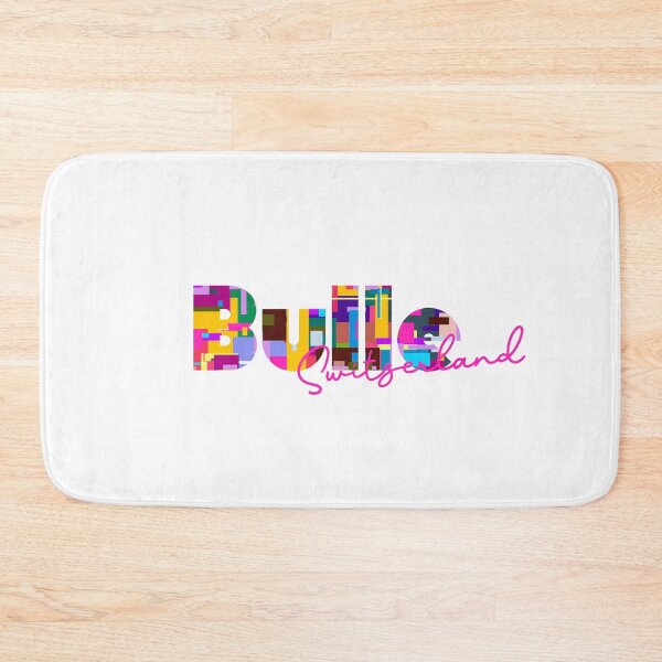 Item preview, Bulle, Switzerland, Vibrant Abstract City Typography Art designed and sold by Wanderful-roads.