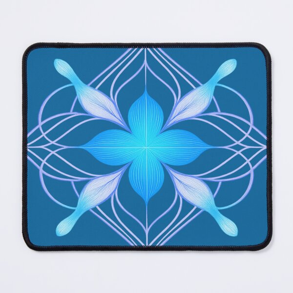 Item preview, Fractal Bloom – Neon Geometric Flower Sacred Geometry Art designed and sold by AlgorithmiaArt.