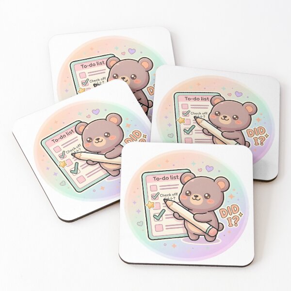 Item preview, Checklist Bear Adhd Did I Habit Tracker Sticker designed and sold by PuddlePixels.