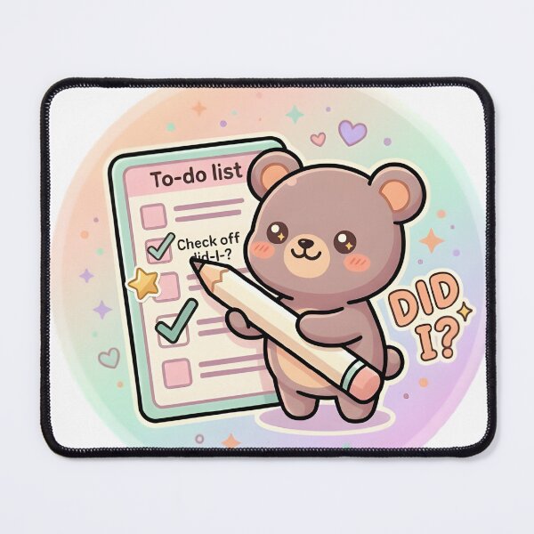 Item preview, Checklist Bear Adhd Did I Habit Tracker Sticker designed and sold by PuddlePixels.