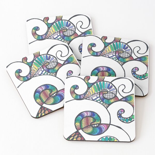 Item preview, Moira - Hand Drawn Abstract Spectrum Scribble Waves designed and sold by AJPrettyObscene.