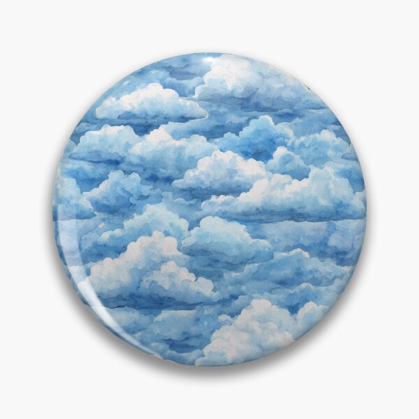 Item preview, Soft Blue Sky Cloud Watercolor Pattern designed and sold by NicolasGlowArt.