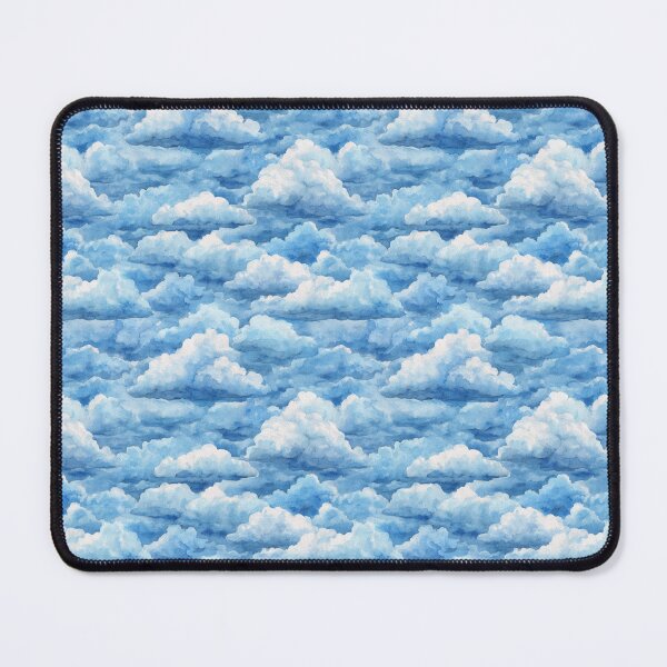 Item preview, Soft Blue Sky Cloud Watercolor Pattern designed and sold by NicolasGlowArt.