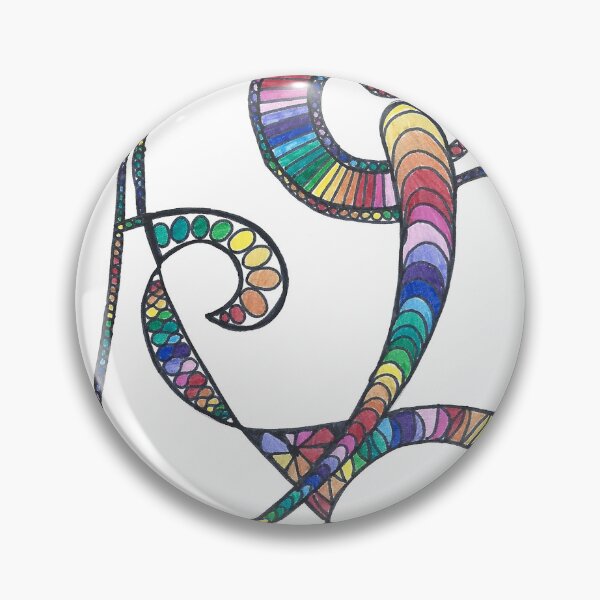 Item preview, Constance - Hand Drawn Abstract Spectrum Scribble Spiral designed and sold by AJPrettyObscene.