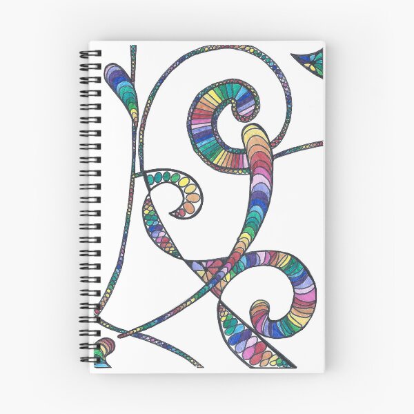 Item preview, Constance - Hand Drawn Abstract Spectrum Scribble Spiral designed and sold by AJPrettyObscene.
