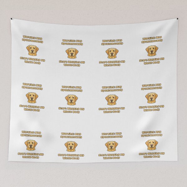 Item preview, Warning Spontaneously Wagging Whole Body Dog Funny designed and sold by NatureUnleashed.
