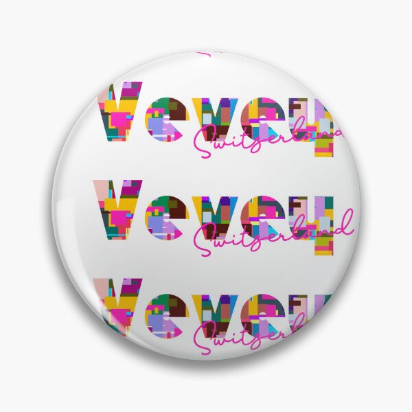 Item preview, Vevey, Switzerland, Vibrant Abstract City Typography Art designed and sold by Wanderful-roads.