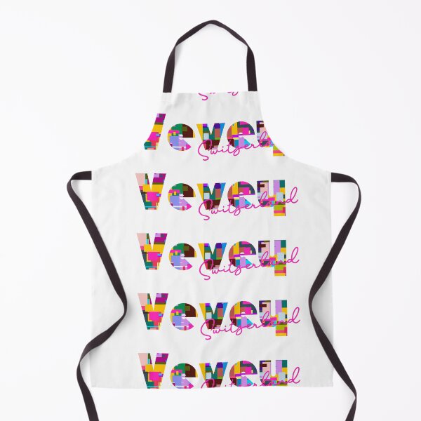 Item preview, Vevey, Switzerland, Vibrant Abstract City Typography Art designed and sold by Wanderful-roads.