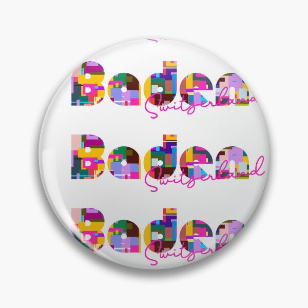 Item preview, Baden, Switzerland, Vibrant Abstract City Typography Art designed and sold by Wanderful-roads.