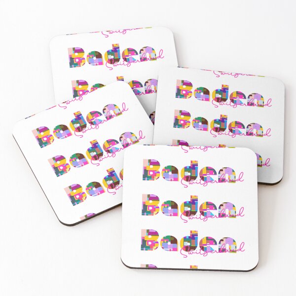 Item preview, Baden, Switzerland, Vibrant Abstract City Typography Art designed and sold by Wanderful-roads.