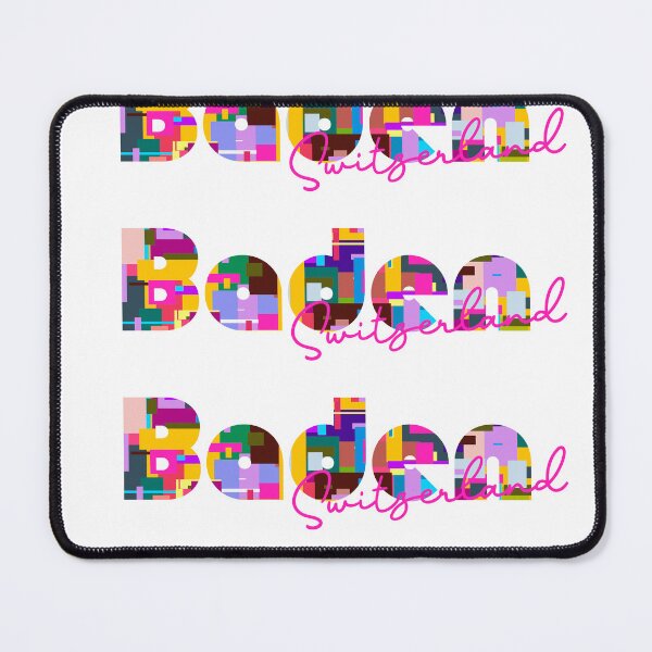 Item preview, Baden, Switzerland, Vibrant Abstract City Typography Art designed and sold by Wanderful-roads.