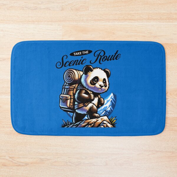 Item preview, Take the Scenic Route – Adventurous Hiking Panda Mountain Design designed and sold by Sachie's Studio.