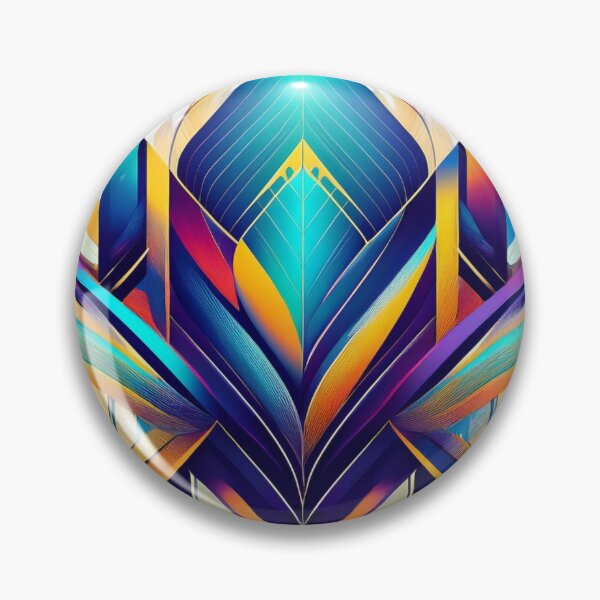Item preview, Neon Ascension – Vibrant Geometric Botanical Digital Art Print designed and sold by AlgorithmiaArt.