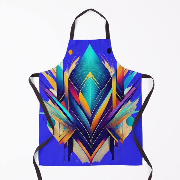 Item preview, Neon Ascension – Vibrant Geometric Botanical Digital Art Print designed and sold by AlgorithmiaArt.