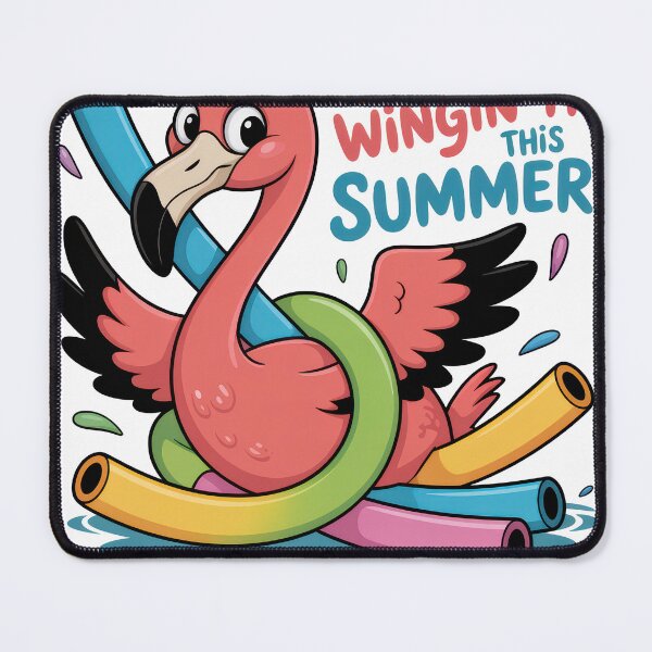 Item preview, Funny Flamingo Summer Design – Just Wingin It Pool Party Vibes designed and sold by JA World - Art & Design.