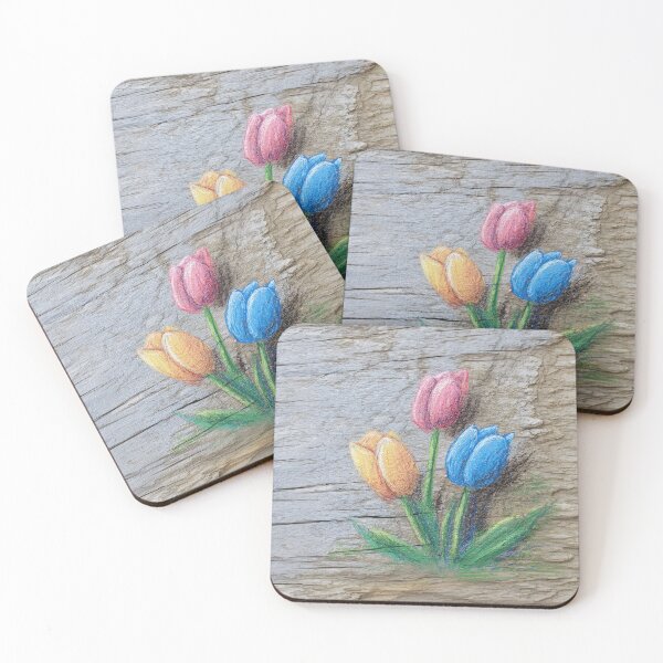 Aperçu de l'œuvre Trio de petites tulipes créée et vendue par riquishop.