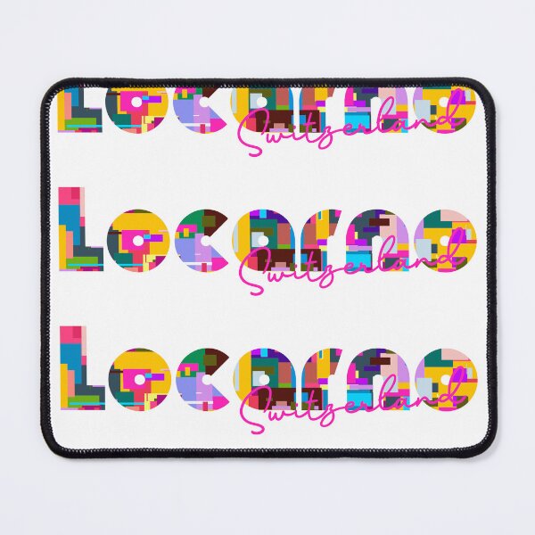 Item preview, Locarno, Switzerland, Vibrant Abstract City Typography Art designed and sold by Wanderful-roads.