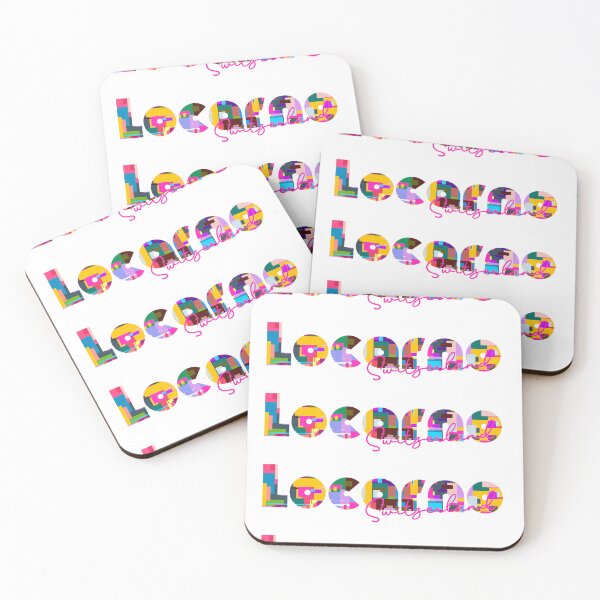 Item preview, Locarno, Switzerland, Vibrant Abstract City Typography Art designed and sold by Wanderful-roads.
