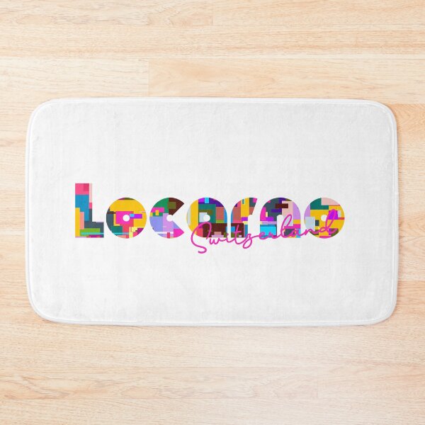 Item preview, Locarno, Switzerland, Vibrant Abstract City Typography Art designed and sold by Wanderful-roads.