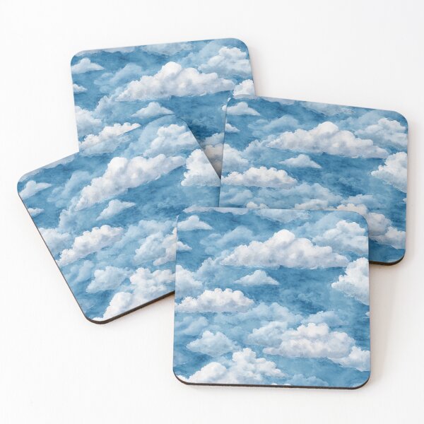 Item preview, Watercolor Dreamy Clouds Sky Pattern designed and sold by NicolasGlowArt.