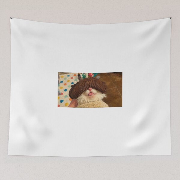 Item preview, Gato esponjoso con un gorro acogedor designed and sold by donchago.