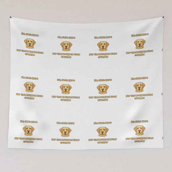 Item preview, Just Here For The Dropped Food Crumbs Funny Dog designed and sold by NatureUnleashed.