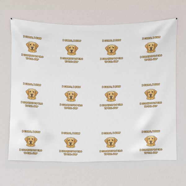 Item preview, I Came I Saw I Conquered The Treat Jar Funny Dog designed and sold by NatureUnleashed.