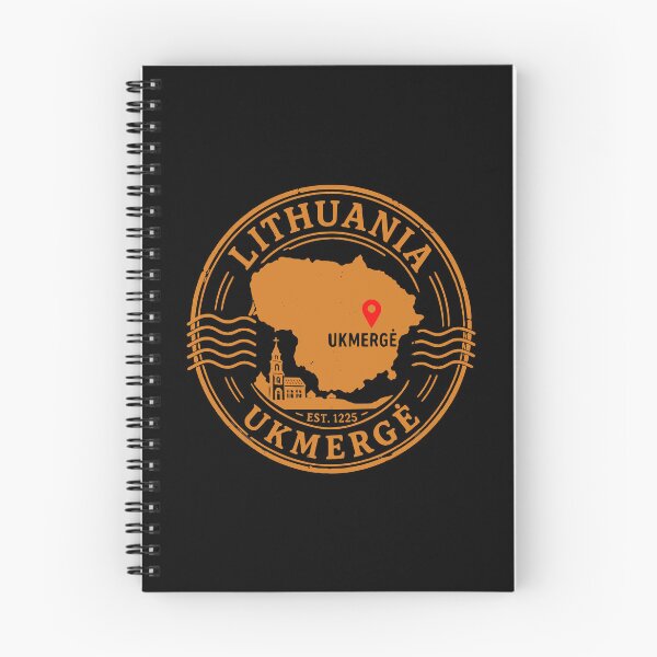 Item preview, Lithuania Ukmerge Map Stamp Orange Design designed and sold by EimSol.