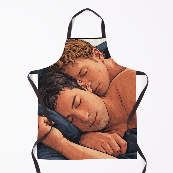 Item preview, Hudson Williams and Connor Storrie from Heated Rivalry sleeping (fan art) designed and sold by PopCultureAndStuff.