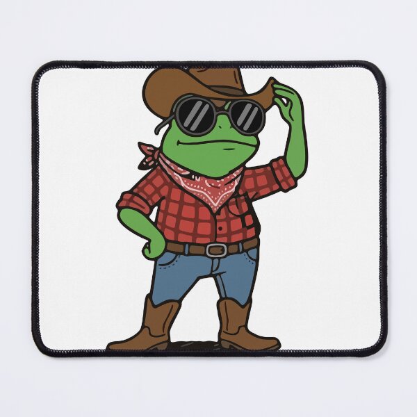 Item preview, Cowboy Frog in Sunglasses Retro Western Illustration designed and sold by Floomart.