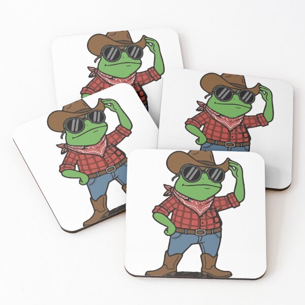 Item preview, Cowboy Frog in Sunglasses Retro Western Illustration designed and sold by Floomart.