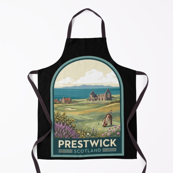 Item preview, Prestwick Scotland Golf Vintage Travel Poster - Ayrshire Coast designed and sold by Loom on the Loch.