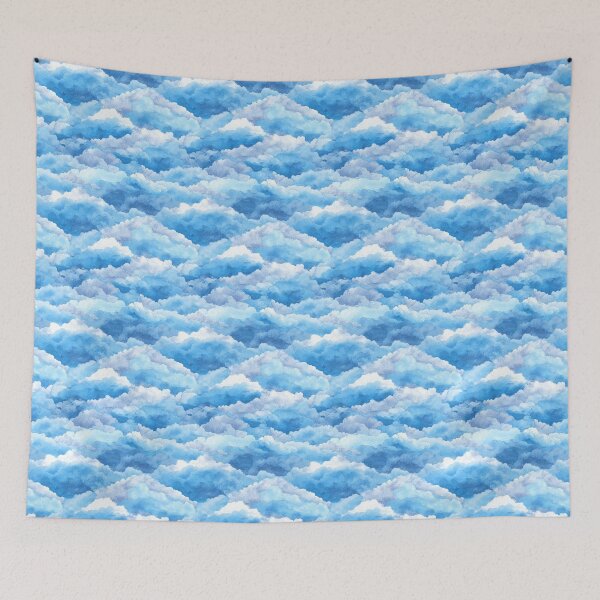 Item preview, Dreamy Blue Watercolor Cloud Sky Pattern designed and sold by NicolasGlowArt.