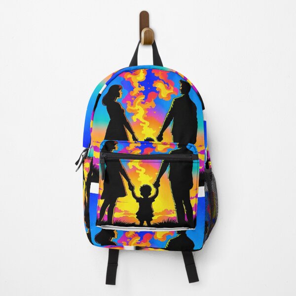 Item preview, Eternal Bond - Vibrant Family Sunset Silhouette Art designed and sold by Daniela`s shop.