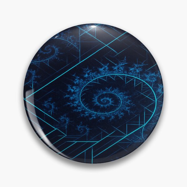 Item preview, Fractal Symphony – Neon Blue Spiral Mandala Digital Art designed and sold by AlgorithmiaArt.