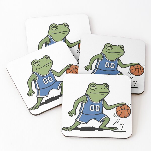 Item preview, Basketball Frog Dribbling Sports Illustration designed and sold by Floomart.