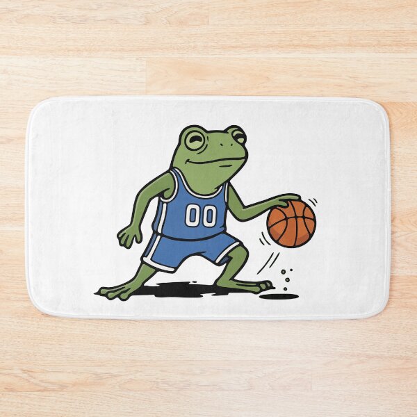 Item preview, Basketball Frog Dribbling Sports Illustration designed and sold by Floomart.